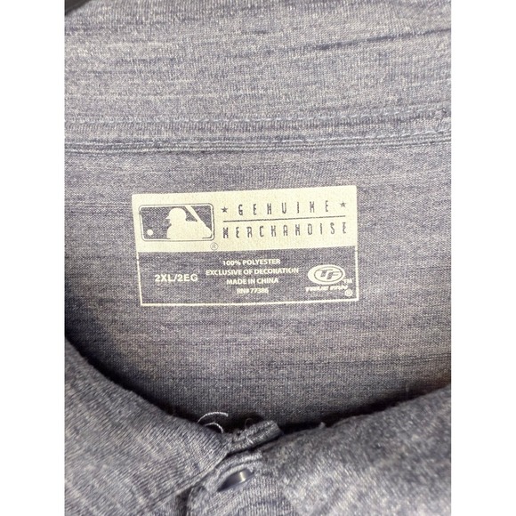 MLB Detroit Tigers Polo Shirt 2XL Mens Gray Short Sleeve Baseball - Picture 3 of 3